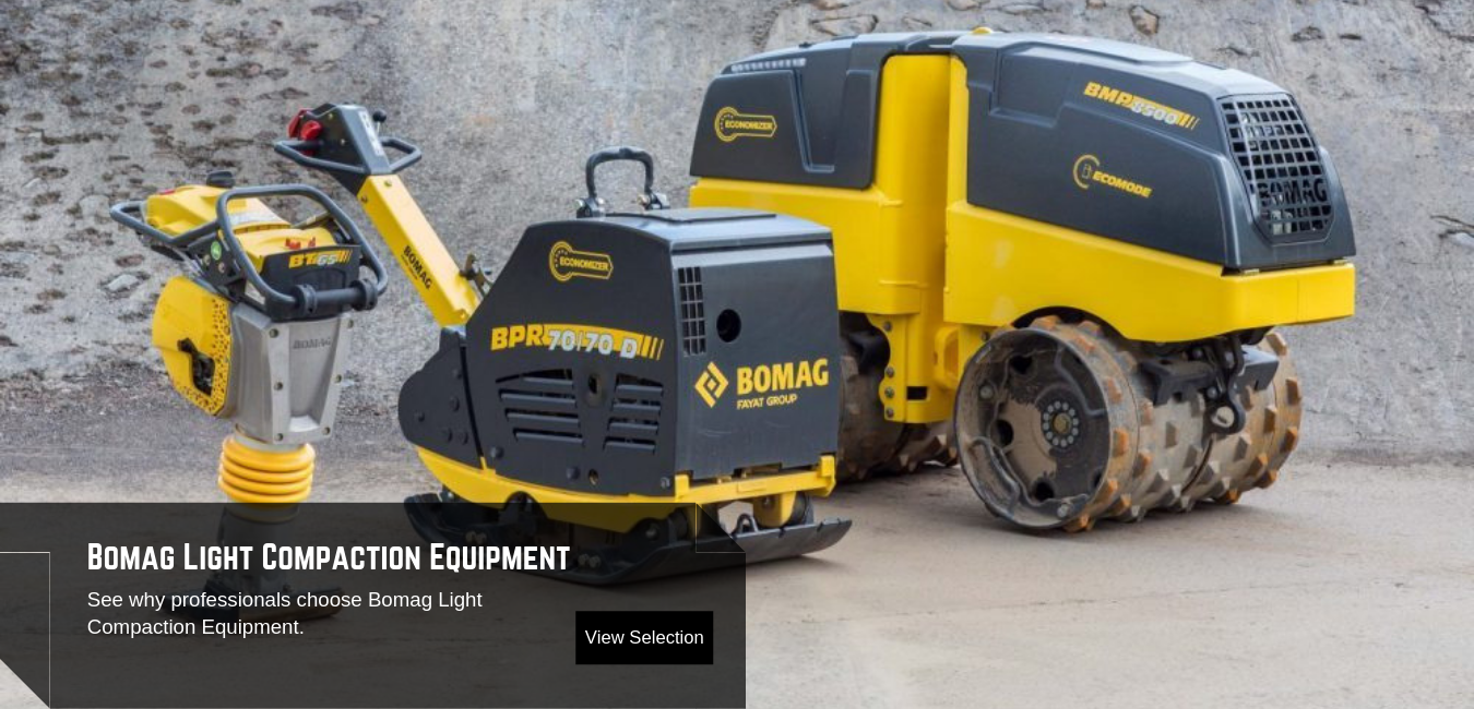 Bomag Light Compaction Equipment is available at Pat Kelly Equipment Co.
