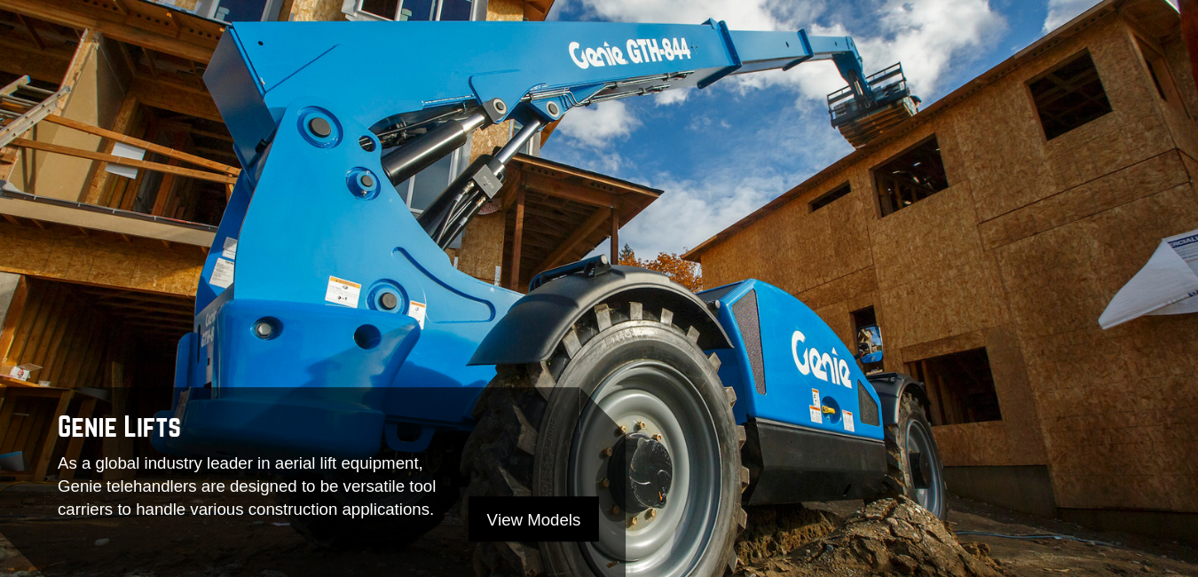Genie telehandlers, telescoping lifts, and aerial work platforms are available at Pat Kelly Equipment Co. 