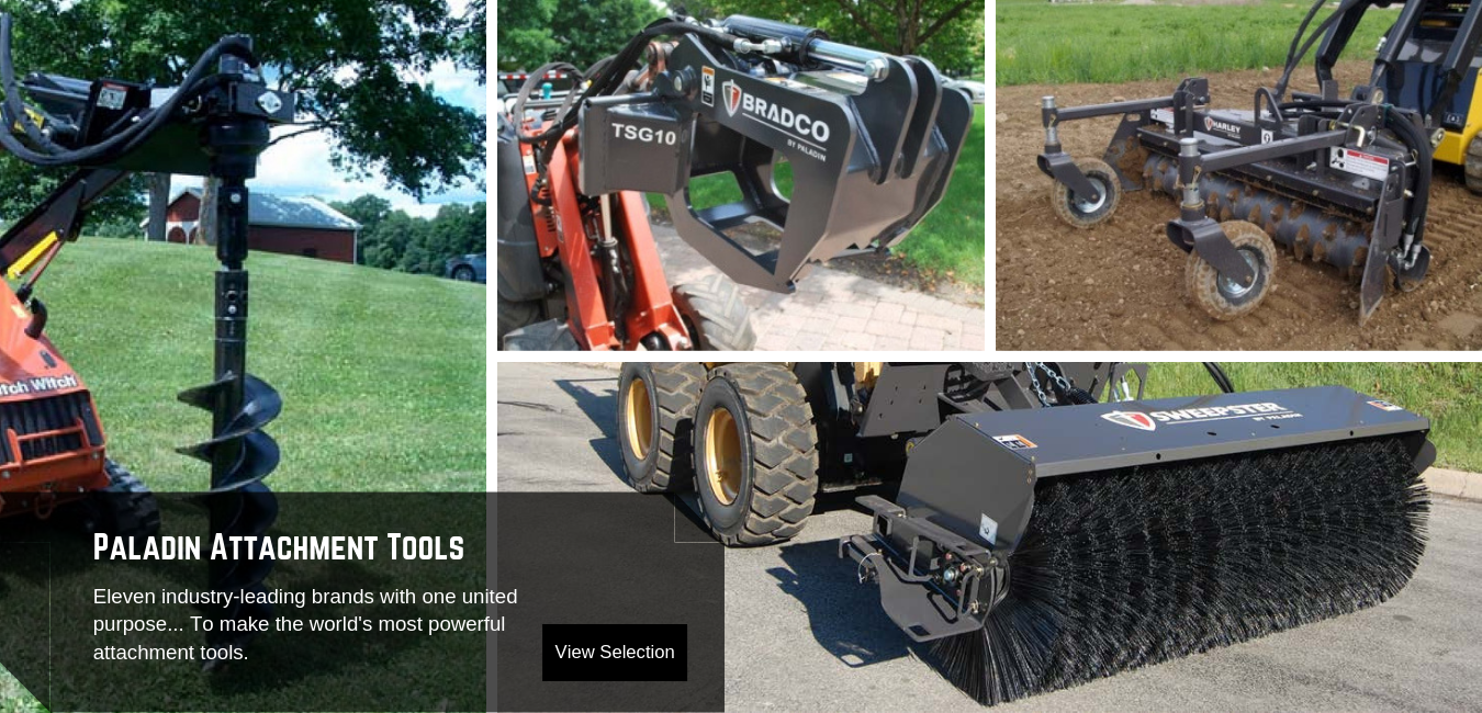 Paladin Attachment Tools are available at Pat Kelly Equipment Co. 